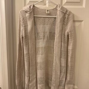 Roxy Cream Knit Hooded Cardigan